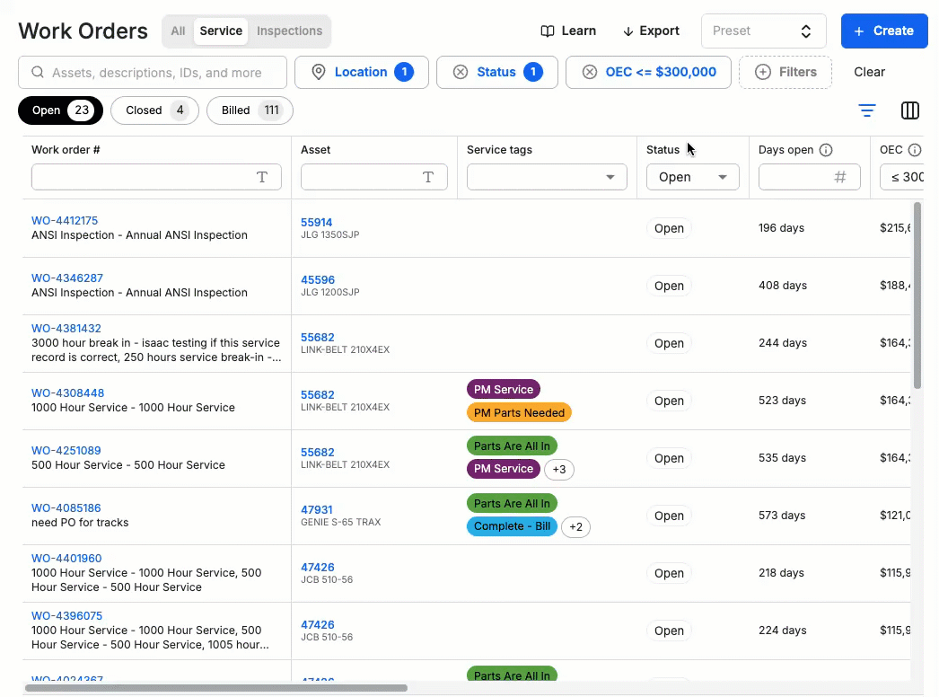 New Unified Work Orders and Inspections View in T3 | EquipmentShare and ...