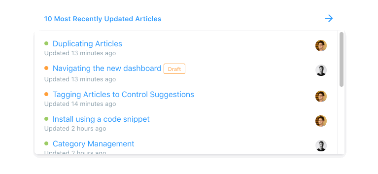 dashboard | Elevio Release Notes