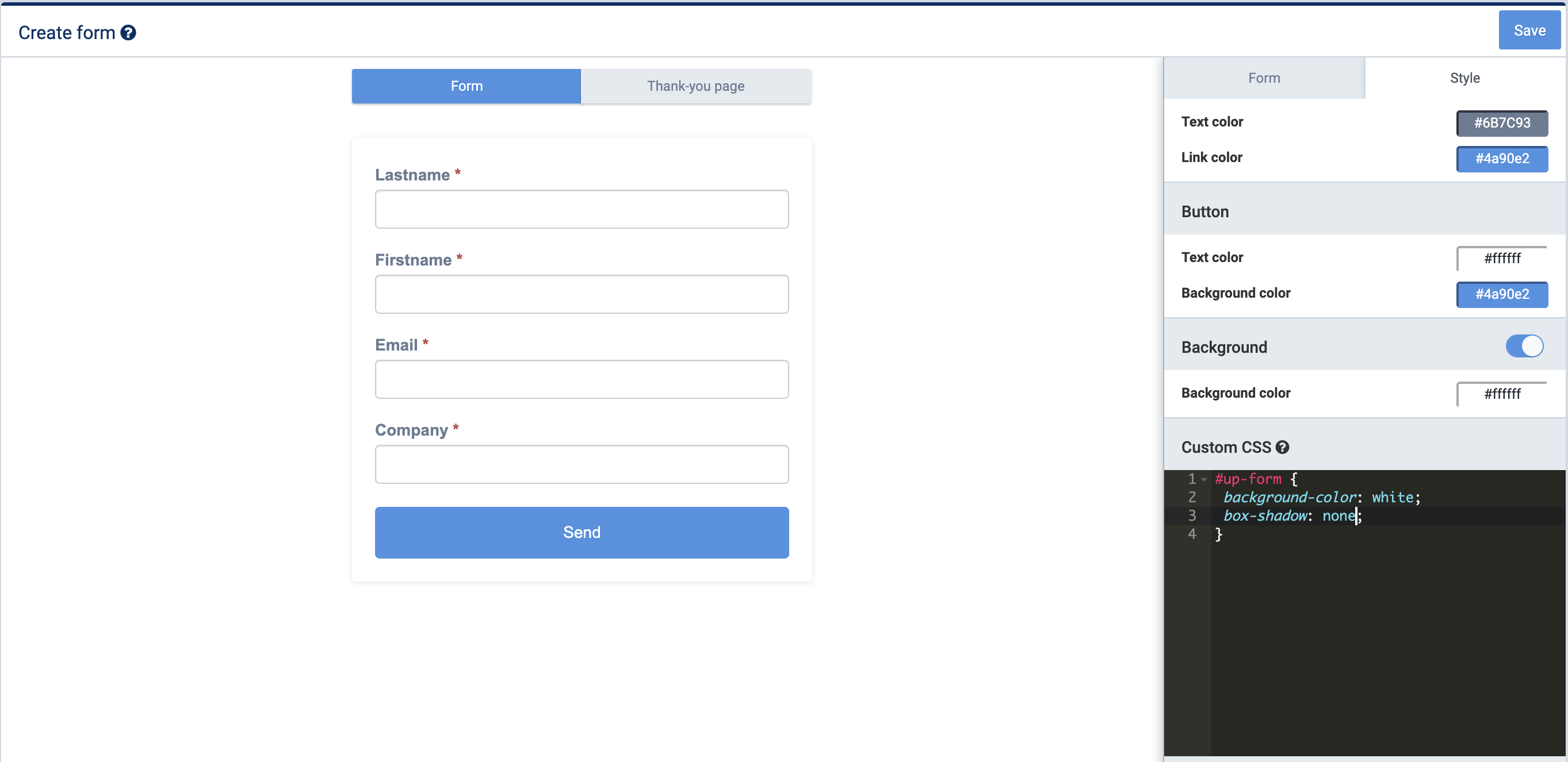 Css Form Styling