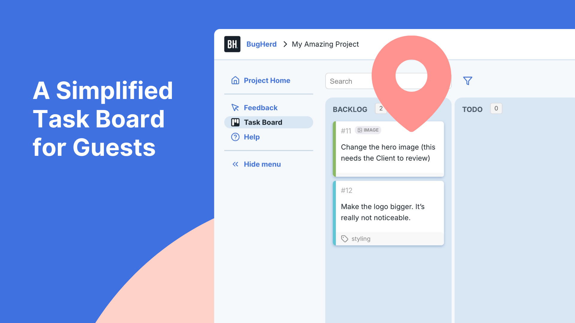 Say Hello to the new Guest project board. 👋 | BugHerd Release Notes