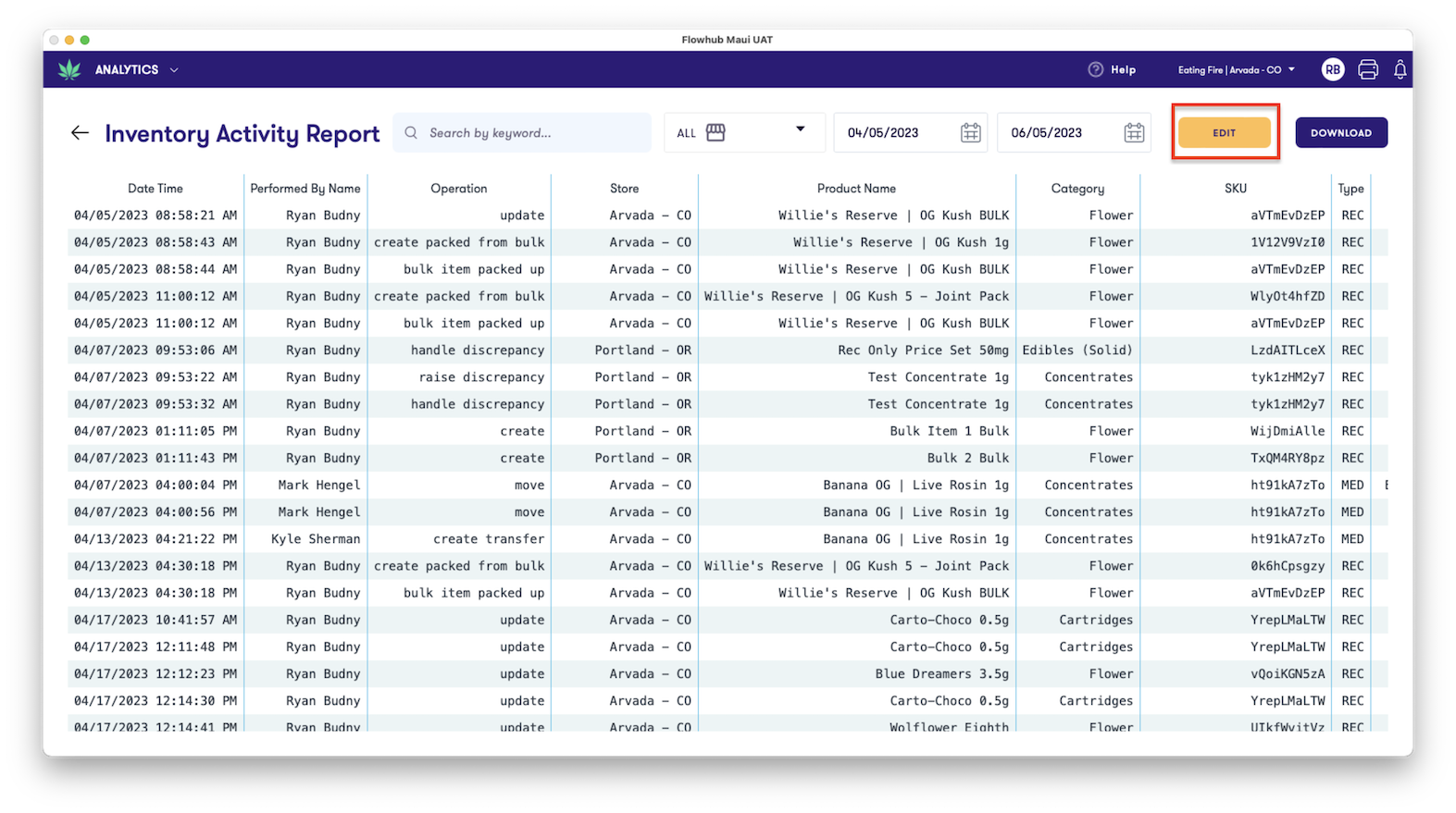 Customizing Reports | Flowhub Release Notes