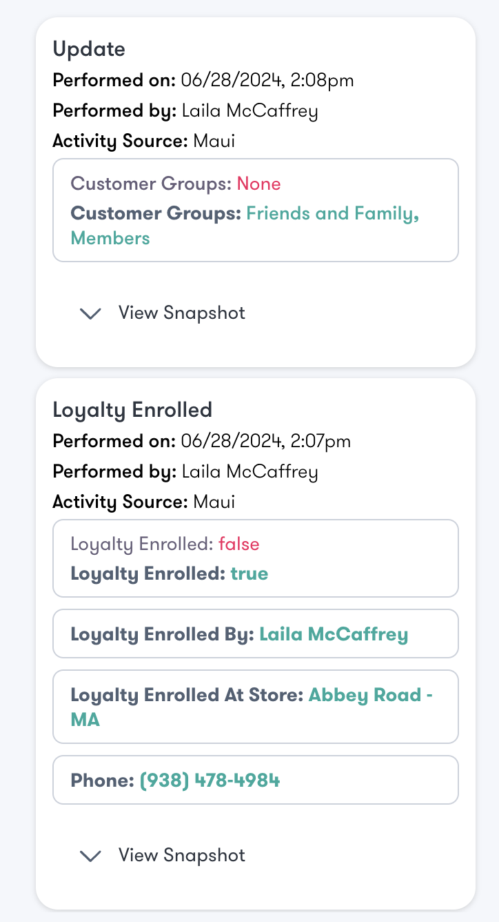 Customer Activity Sidebar | Flowhub Release Notes