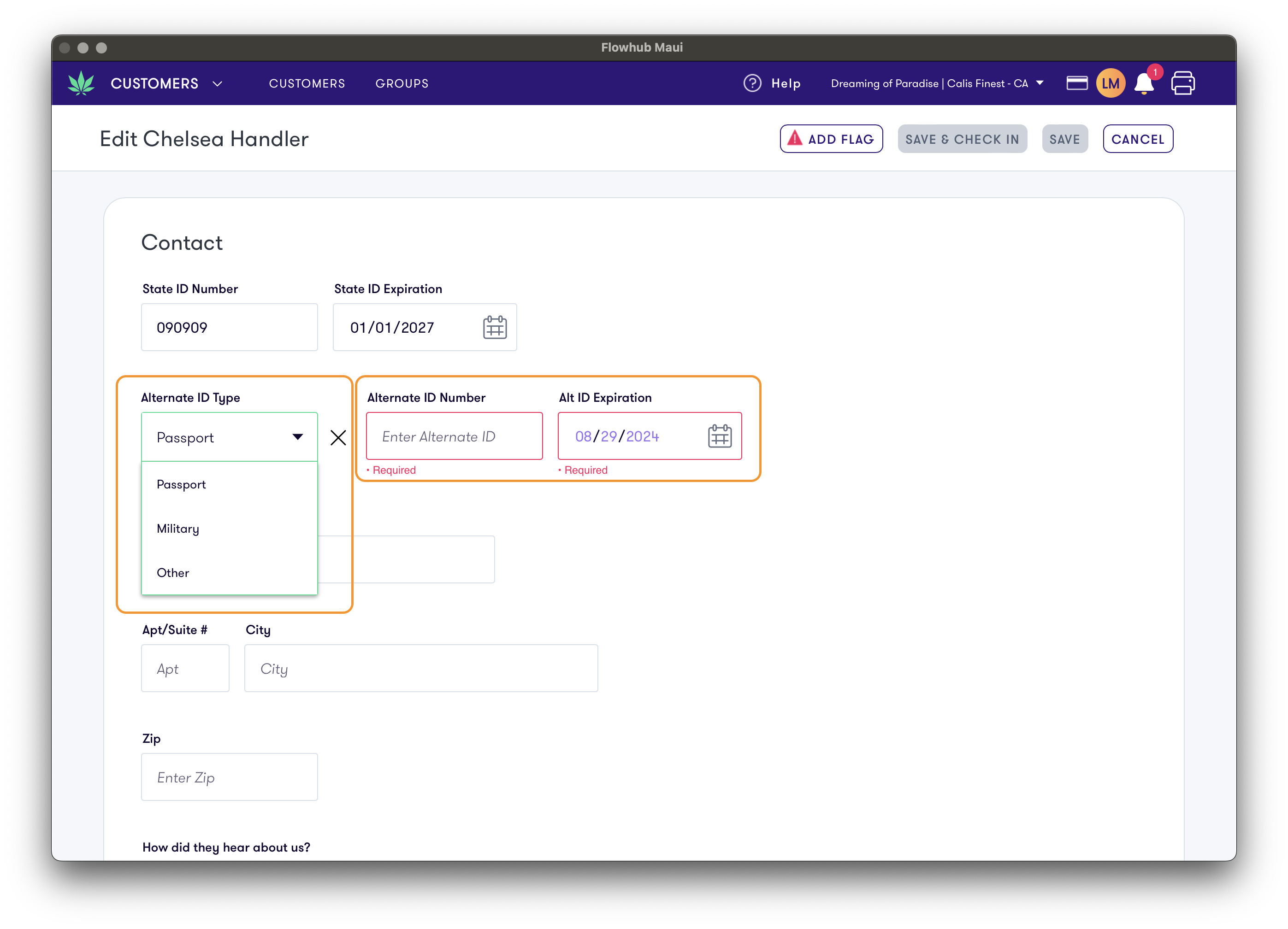 Alternate ID Field on Customer Profile | Flowhub Release Notes