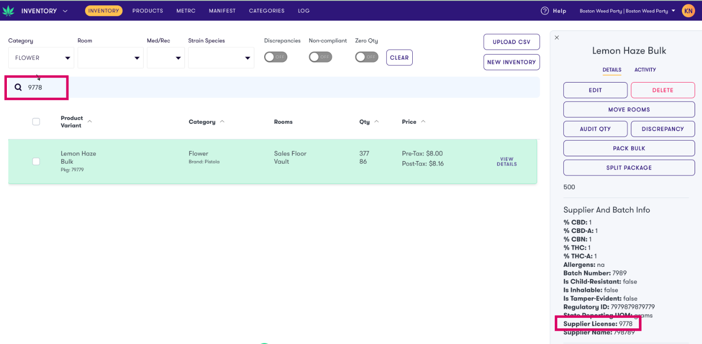 Inventory | Flowhub Release Notes