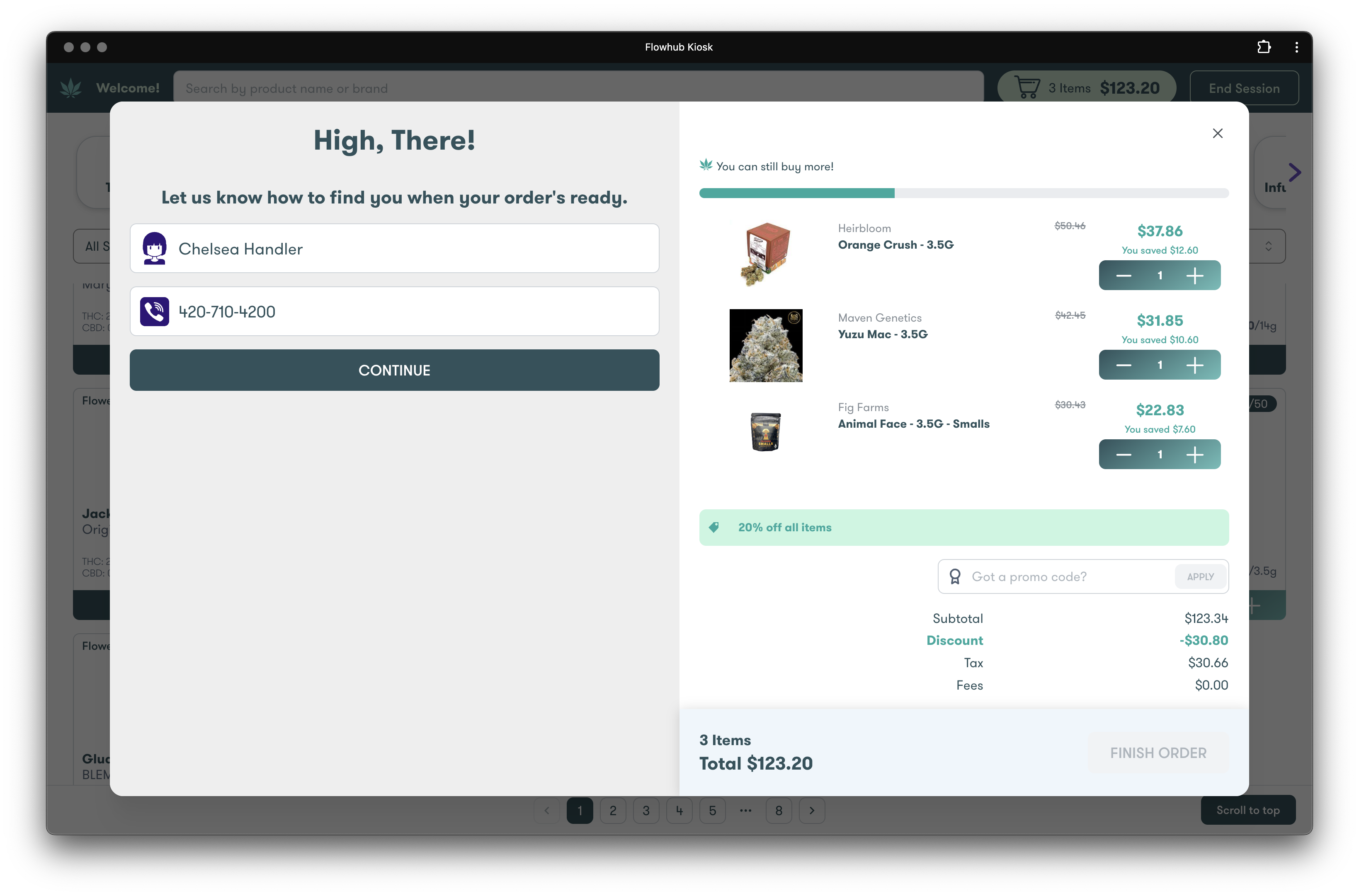 Kiosk Customer Identification Updates | Flowhub Release Notes