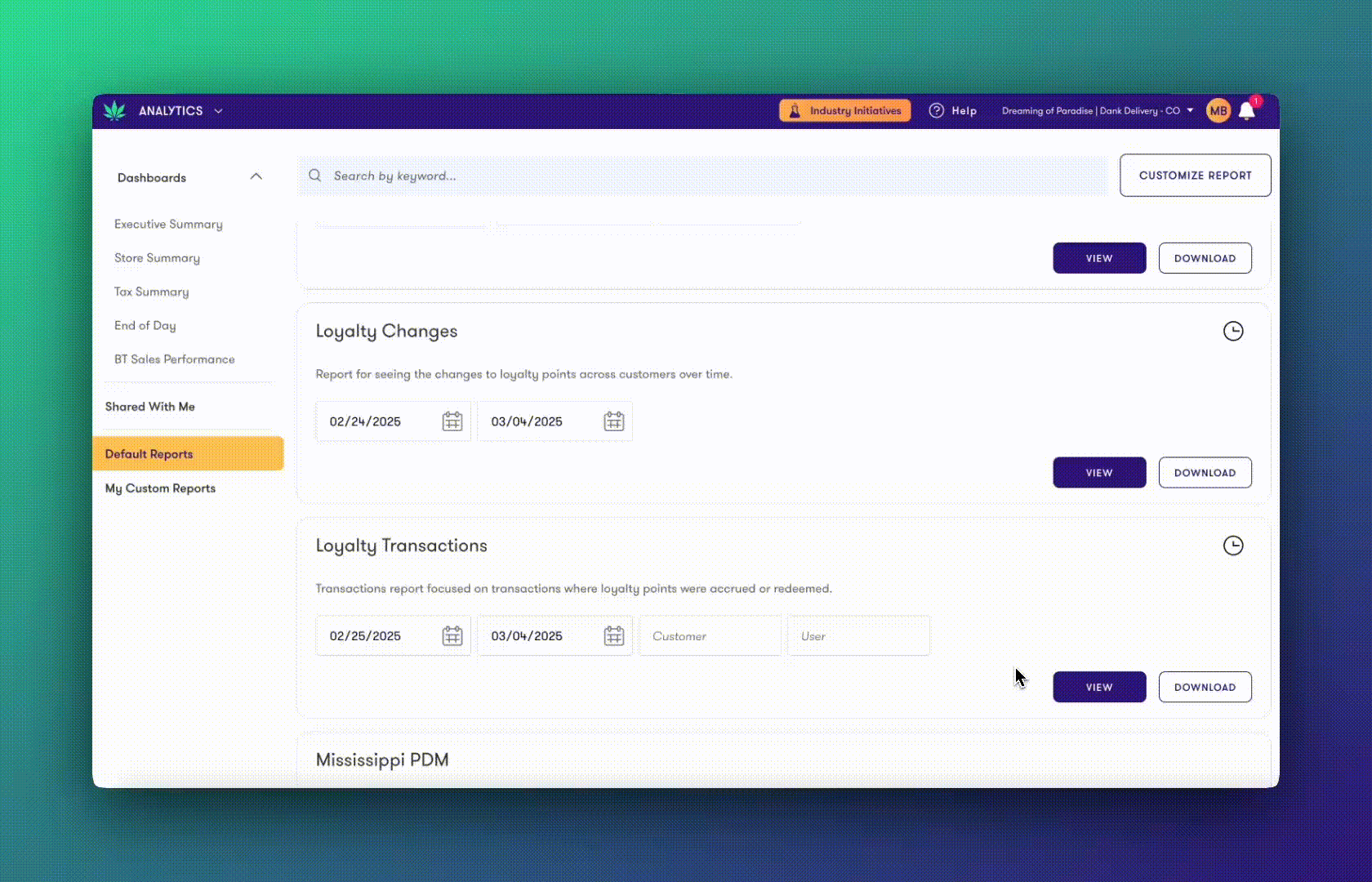 Loyalty Transactions Report | Flowhub Release Notes