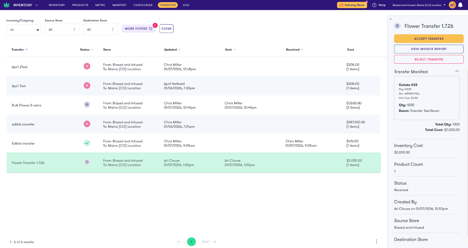 Inventory | Flowhub Release Notes