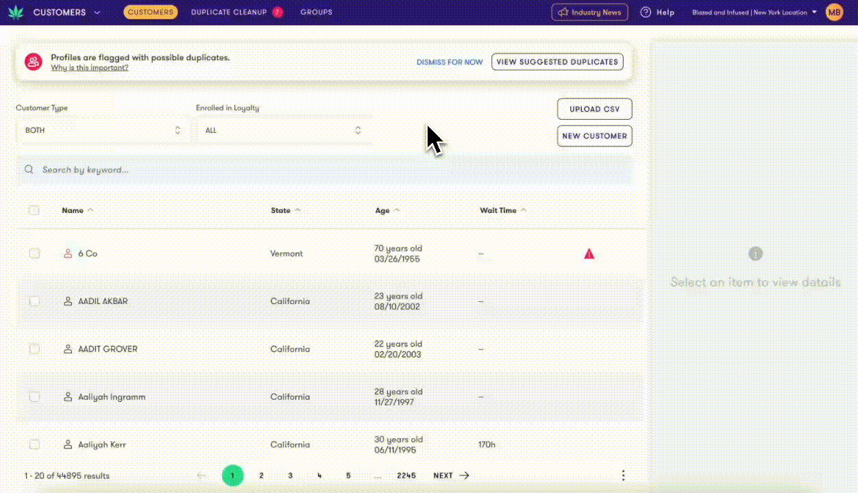Merge Duplicate Customer Profiles | Flowhub Release Notes